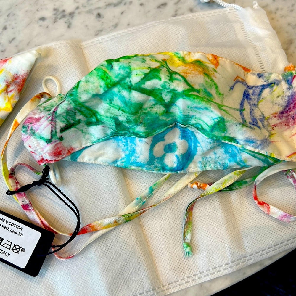 Louis Vuitton multi color cotton mask set